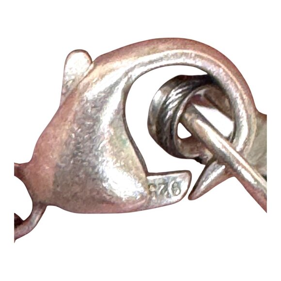 Vintage Turquoise Heishi Blue Artisan Silver Beaded Bracelet Minimalist 7" Y2K - Picture 4 of 7